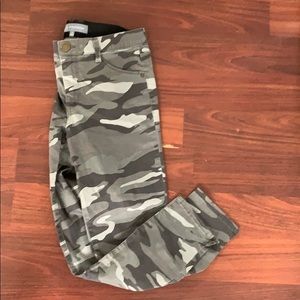 Camo grey and white jeans. Worn once .